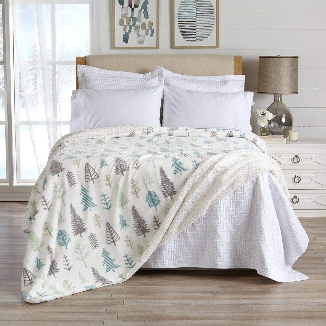 Velvet Plush Sherpa Luxury Bed Blanket - Kinsley Collection
