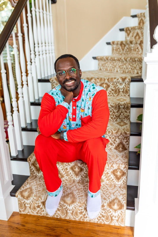 Men's Dark Santa Bamboo Holiday Pajamas
